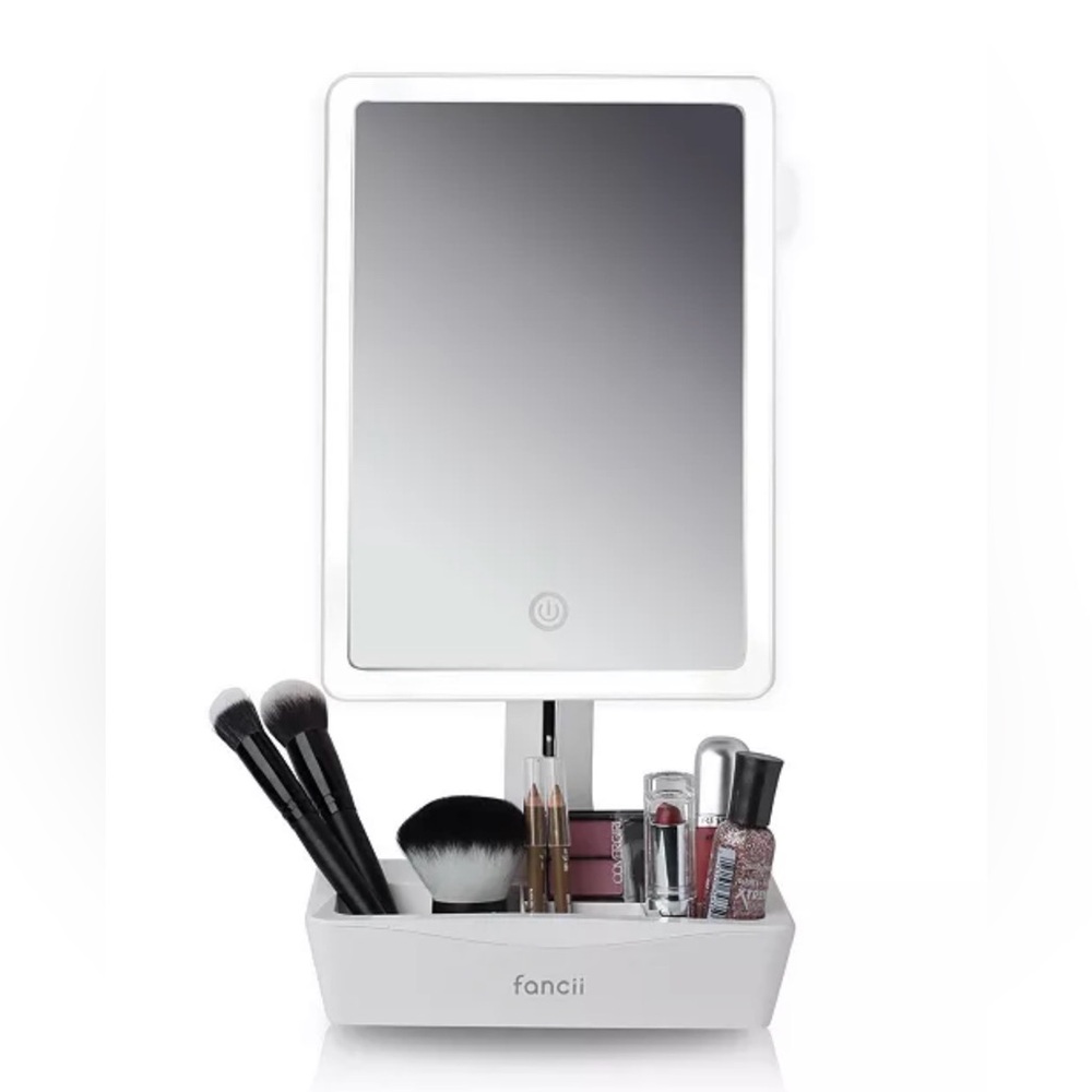 Fancii White Gala Xl LED Lighted Vanity Mirror with Storage